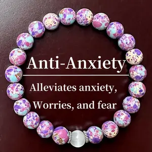 Bracelet opal imitation purple flower emperor huangsong handmade elastic thread bracelet