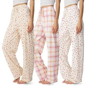 Womens Pajama PJ Pants 3 Pack Lounge Bottoms Pajamas for Women (Avail in Plus Sizes)Gift