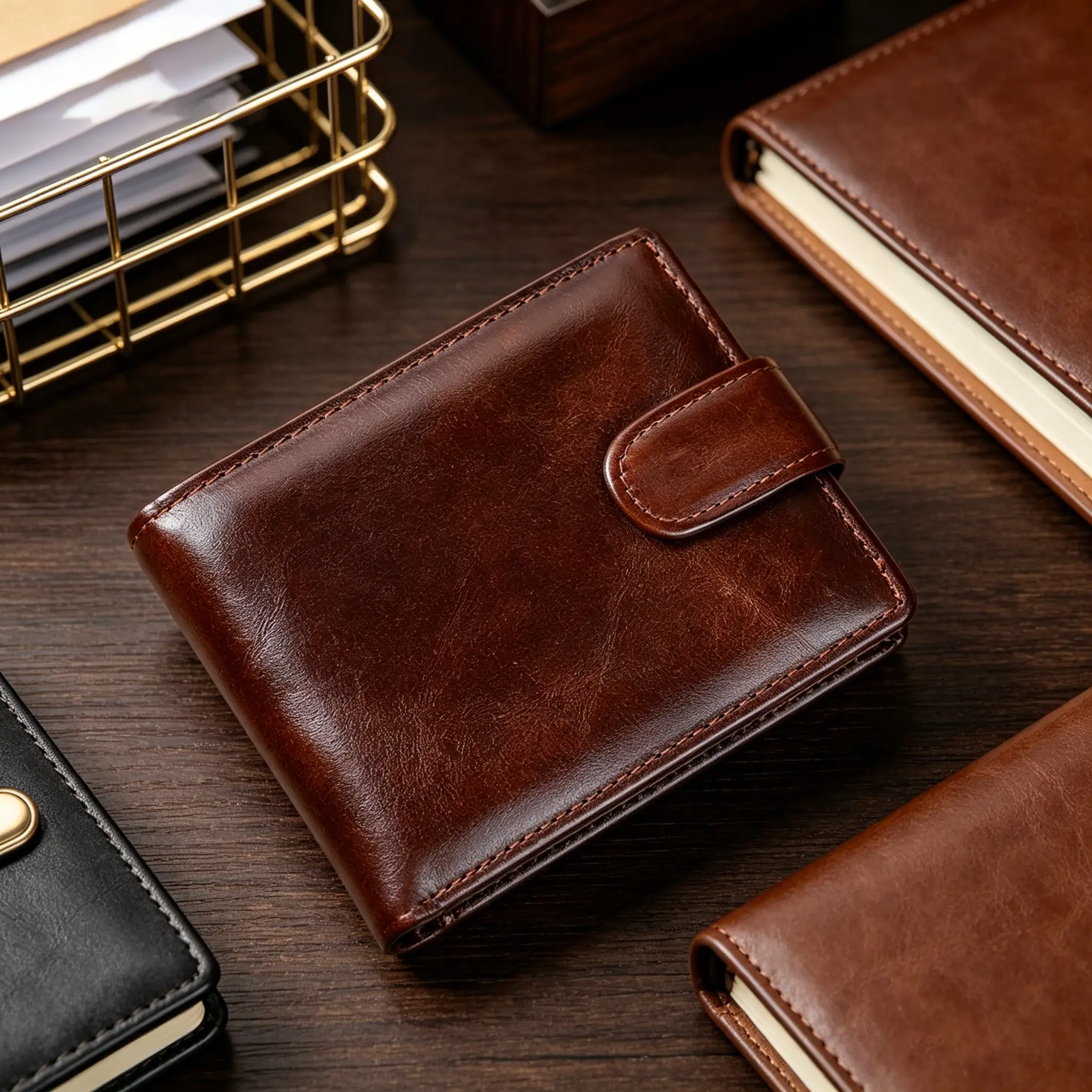 Genuine Cowhide Men's Trifold RFID Wallet, Multi-Slot ID Driver License Holder, Large Capacity Mens Wallet for Husband, Ideal for Daily Use & Travel, Cow Hide Men's Wallets