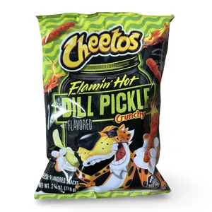 Flamin’ Hot Spicy Dill Pickle Crunchy Cheetos – 2.75 oz Bags, 4 Count