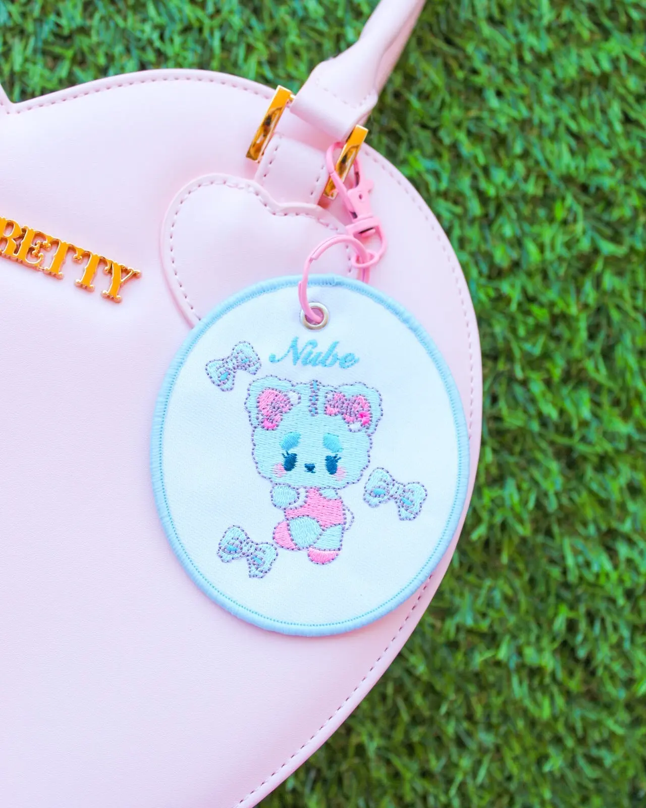 Nube Embroidered Ballerina-Inspired Bag Charm - 3.5 Inches Kawaii Accessory for Backpacks, Purses, Everyday Carry Keychain for Ballet Lovers, Accessories, Cute, Decorative, Anime Fans, Character Keychain Charms & Twillies, Hanging Keychain Charms & Twilli