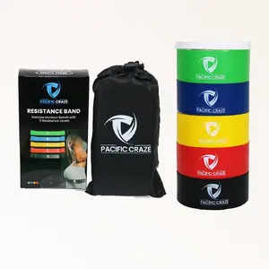 Pacific Craze Resistance Bands for Working Out Women (Set 5) Workout Leg Bounce Bands Classroom Exercise Home Gym Physical Therapy Durable Mini Bands Does not apply