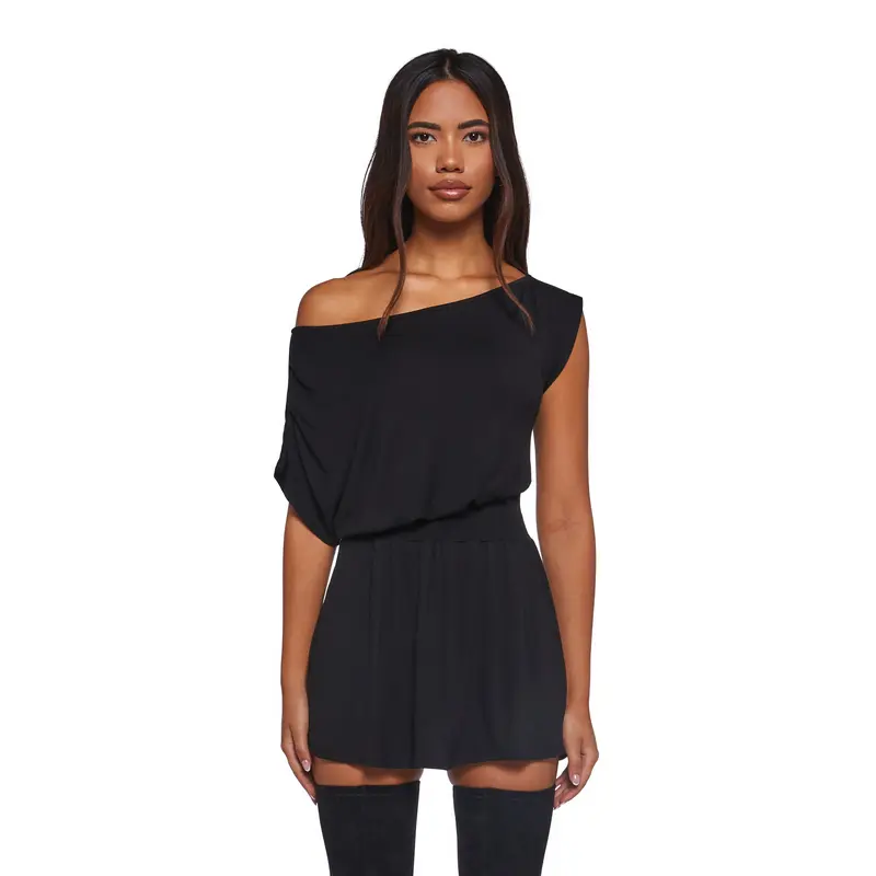 falling off shoulder shirt dress - TikTok Shop