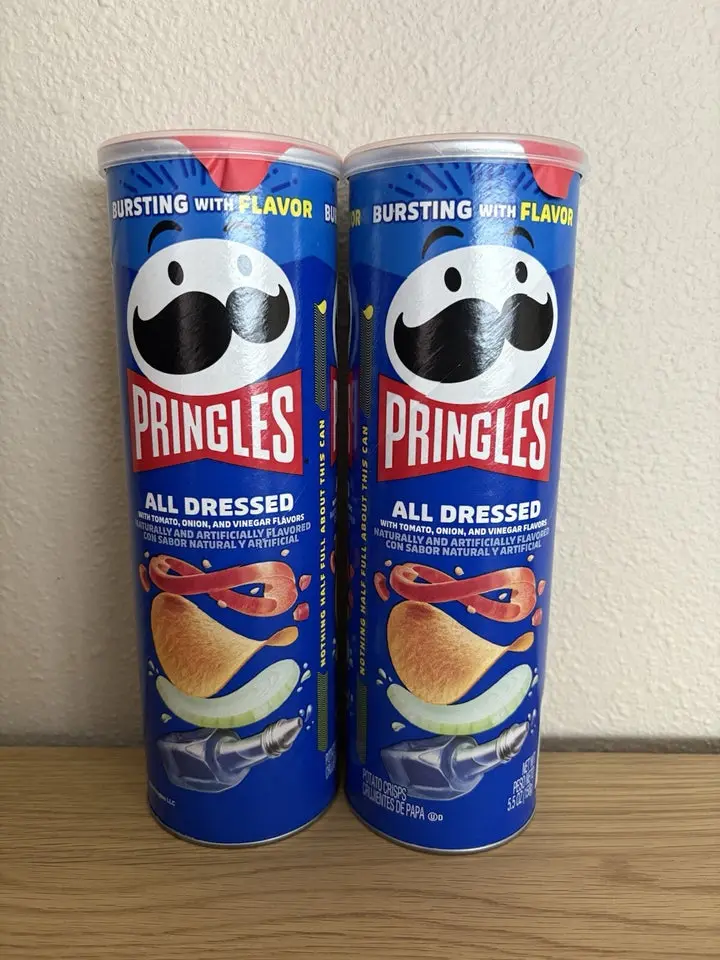 Lot of 2 Limited Edition Pringles All Dressed Potato Crisps New