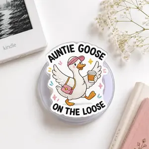 Auntie Goose On The Loose Phone Grip - Funny Goose Magnetic Pop Socket & Kickstand