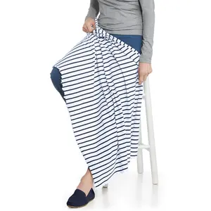 Women's Savannah Sun Blanket | White/Navy Stripe