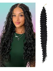 Synthetic African Curl Hook Hair Deep Wave Wig, Loose Fiber Synthetic Hair, Voluminous Braided Hair Extension, Easy-To-Use Hair Accessory, Synthetic Hair Pieces, Synthetic Hairpiece