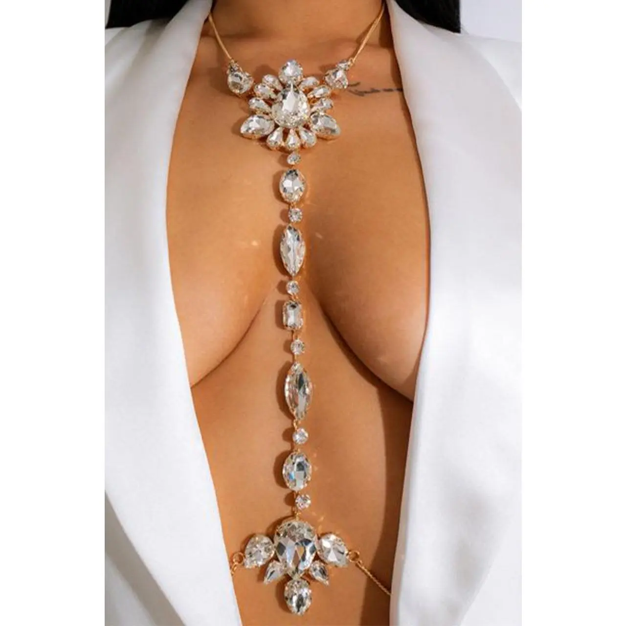Diamond Charm Harness Body Jewelry