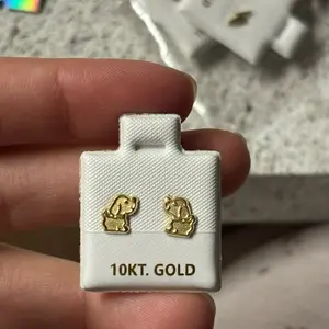 Oro puro 10kt broquelito en forma de perrito