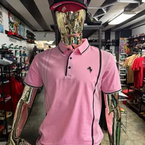 Rivelli Men's Polo Shirt - Stylish Black & Gold Striped Design for Casual Wear Menswear Red