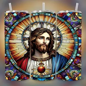 Jesus 20 oz Tumbler - BPA Free, stainless steel, Leak proof, durable, with clear lid