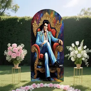 【Arch Backdrop】Character Print Arch Backdrop (stand not included), suitable for weddings, parties, themed autumn events - no electricity required