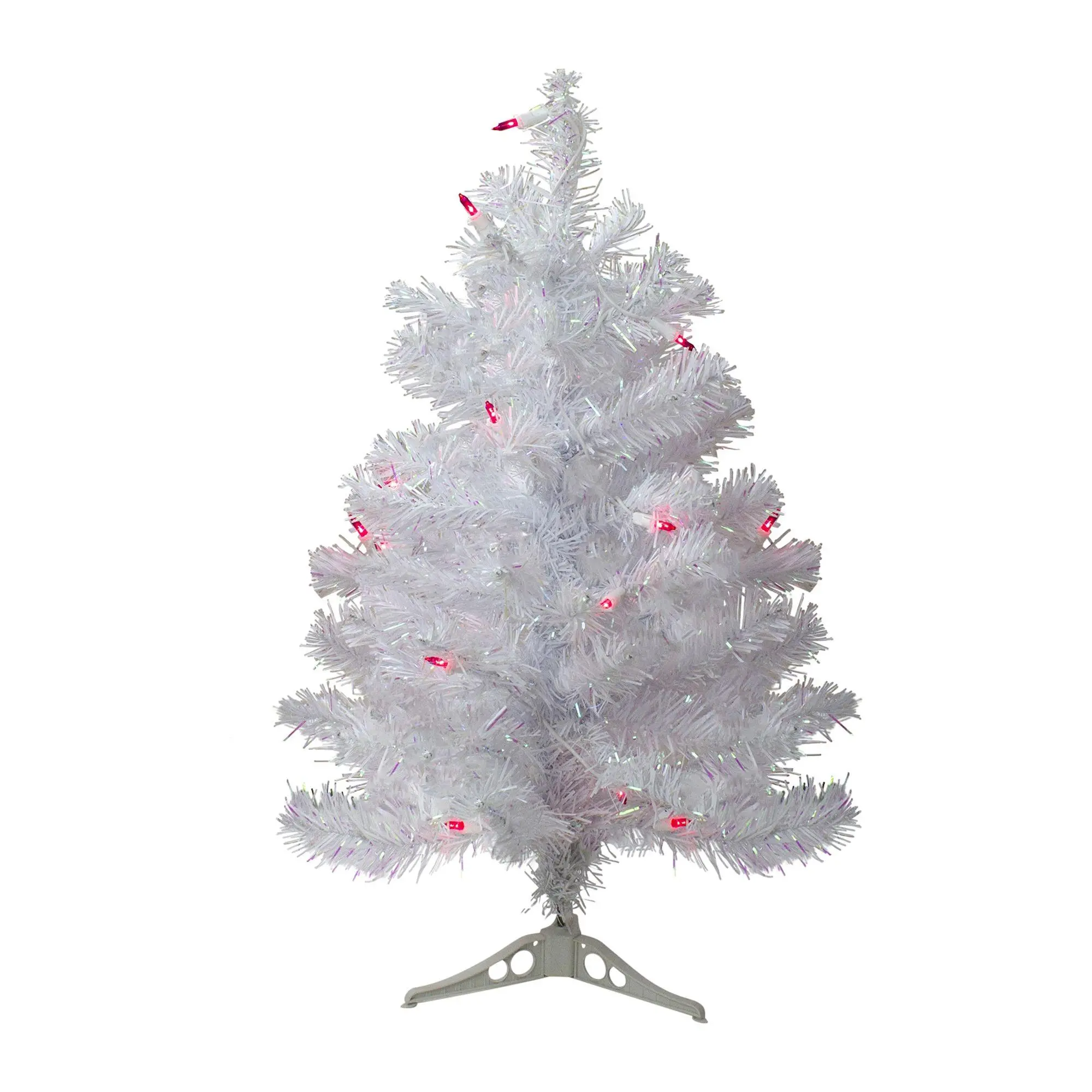 Northlight 2' Prelit White Pine Slim Christmas Tree Northlight 2' Prelit White Pine Slim Christmas Tree