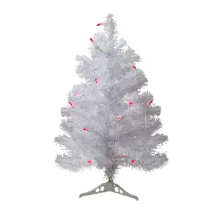 Northlight 2' Prelit White Pine Slim Christmas Tree