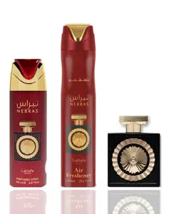 Nebras + Nebras Deodorant + Nebras Air freshener -- 3 piece bundle