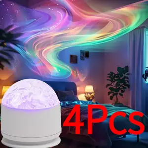 2-in-1 Ocean Wave & 3D Water Ripple Projector Light, 16-Color Ambient Lamp with Remote for Bedroom, Bathroom & Relaxing Night Vibes