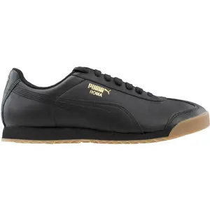 PUMA Mens Roma Classic Gum Lace Up Sneakers Shoes Casual - Black