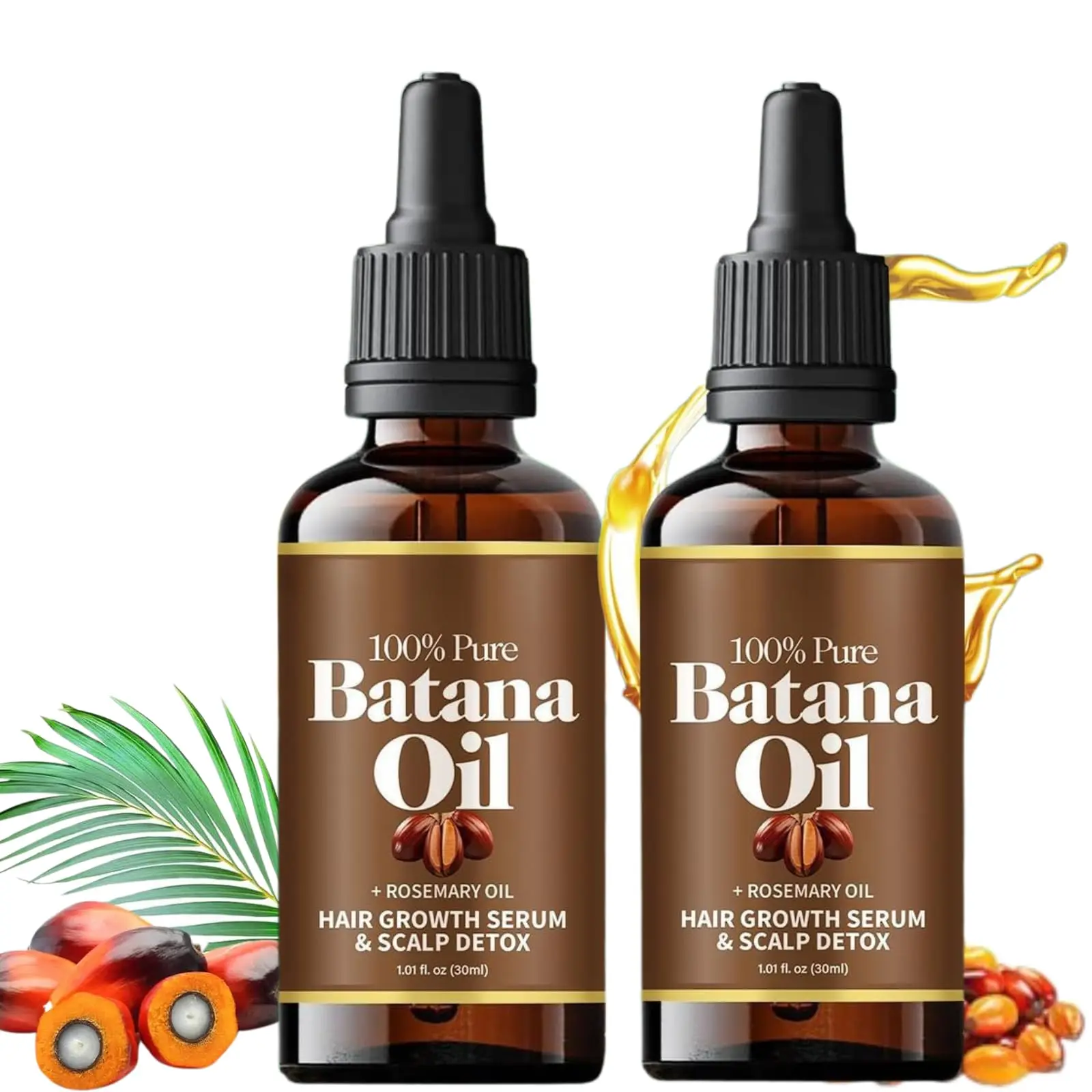 Batana Oil for Hair,(3PCS)Hair Oil with Rosemary for Hair Growth - 100% Organic Batana Oil Batana Oil for Hair,(3PCS)Hair Oil with Rosemary for Hair Growth - 100% Organic Batana Oil