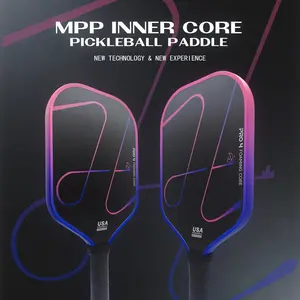 Mpp Foam Core Carbon Fiber T700 Paddle, 16mm Thick Heat Formed, Excellent Shock Absorption, High Friction Surface, Durable, Ideal for Competitive Players