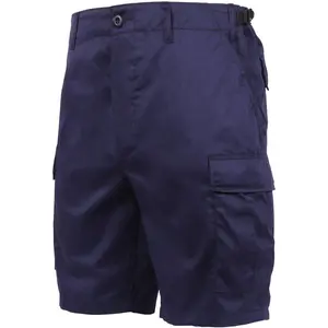 Navy Blue - Tactical Cargo BDU Shorts - Polyester Cotton Twill - Button Fly