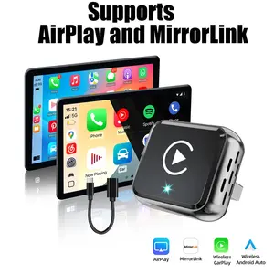2026 Newest Glass-Finish Dual-Mode Wireless CarPlay Adapter: Compatible with both Apple and Android systems, enabling a seamless "wired-to-wireless" conversion.