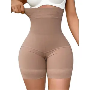 High Waist Shapewear Shorts, Fajas, Firm Control Girdle, Comfortable Shapewear Breathable Zipper, Tummy Control Butt Lift Seamless Minimizer Shapewear Bottoms, Compression Lace Panties, Suitable For Training Or Sports