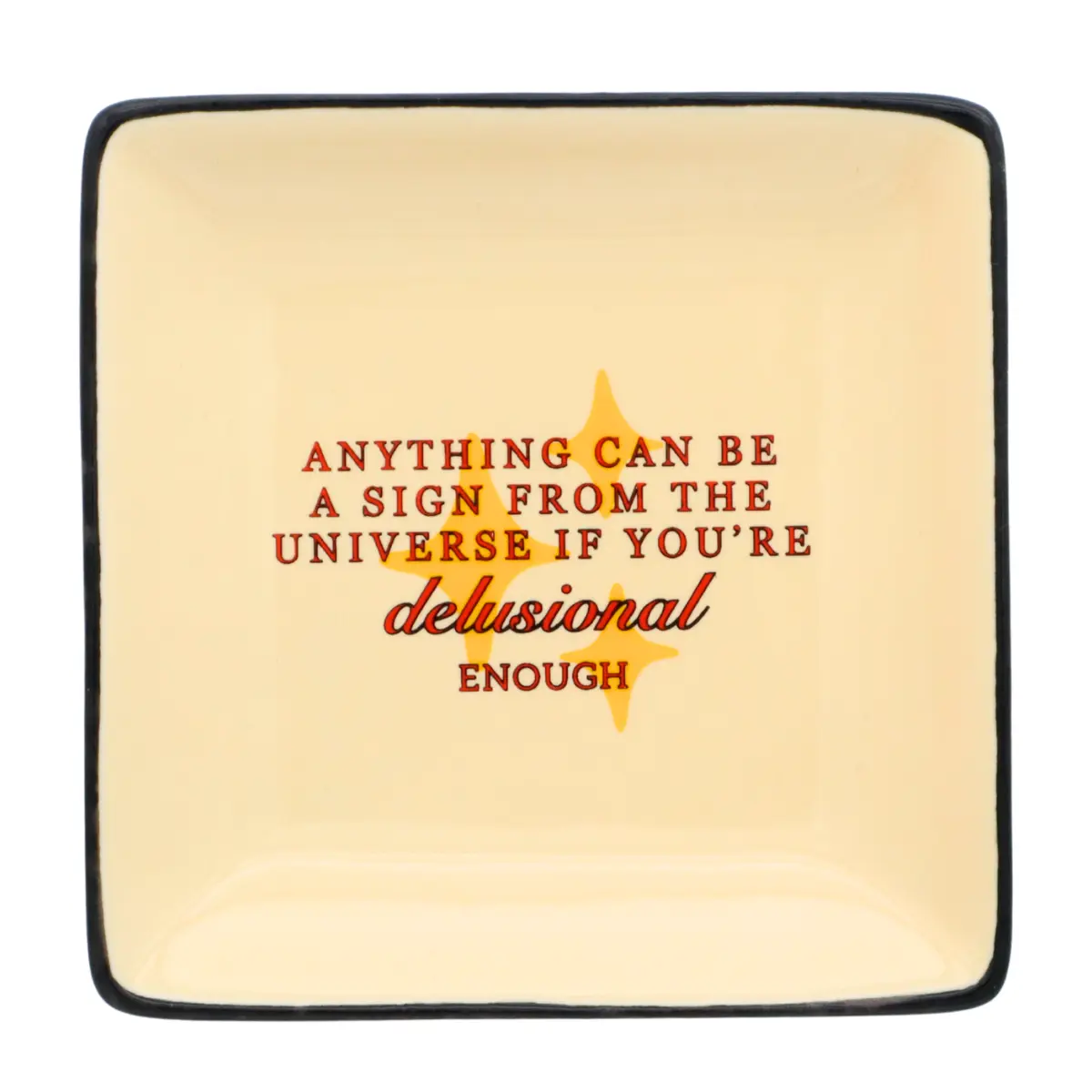 Square Trinket Tray Sign From The Universe for Countertop Organization