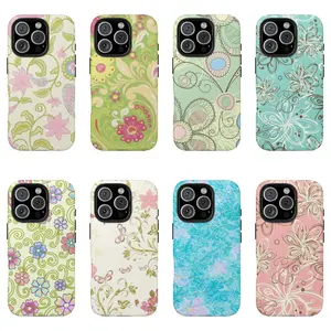 One floral paisley pattern protective case, a sturdy and durable two-in-one protective case, suitable for iPhone 17/16/15/14/13/12/11 Pro Max/Plus/Pro, Samsung Galaxy S25/S24/S23 Ultra series, couple phone cases, stylish phone cases.