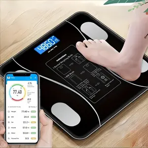 Smart Digital Led Scale, Multifunctional Digital Electric Led Scale, Fat Measurement Scale, Portable Home Scale, Bathroom Tool, Electric Weight Scale, Body Composition Scale, Body Composition Monitor