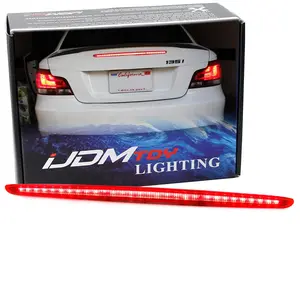 iJDMTOY Red Lens Full LED Trunk Lid Third Brake Light Bar Assembly For 2008-2013 BMW E82 E88 1 Series Coupe/Convertible