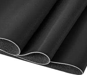 PU Fabric Material 2 Yards 54" x 72" Faux Synthetic Leather Sheets 1.2mm Thick Perfect for Upholstery, DIY Crafts, Hat Making, Hair Crafts Making, Sewing, Shoe Making (Black)