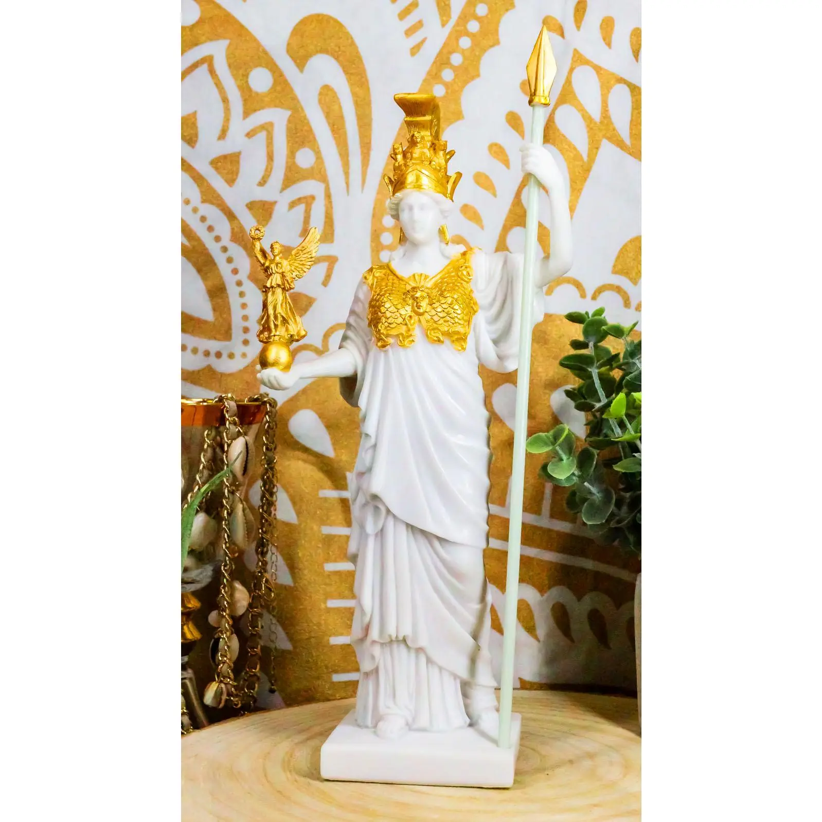 Virgin Patroness of Athens Athena Greek Goddess Figurine Wisdom War Strategy