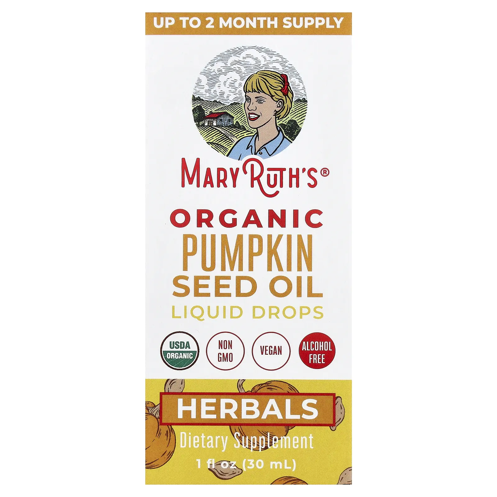 MaryRuth's Organic Pumpkin Seed Oil Liquid Drops, Alcohol Free, 1 fl oz (30 ml) MaryRuth's Organic Pumpkin Seed Oil Liquid Drops, Alcohol Free, 1 fl oz (30 ml)