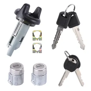 for 95-97 Chevrolet GMC Ignition Key Switch Lock Cylinder and Door Lock Flip Device 2 Keys 702671, 2354 - High Precision Lock Cylinder, Enhance Vehicle Security
