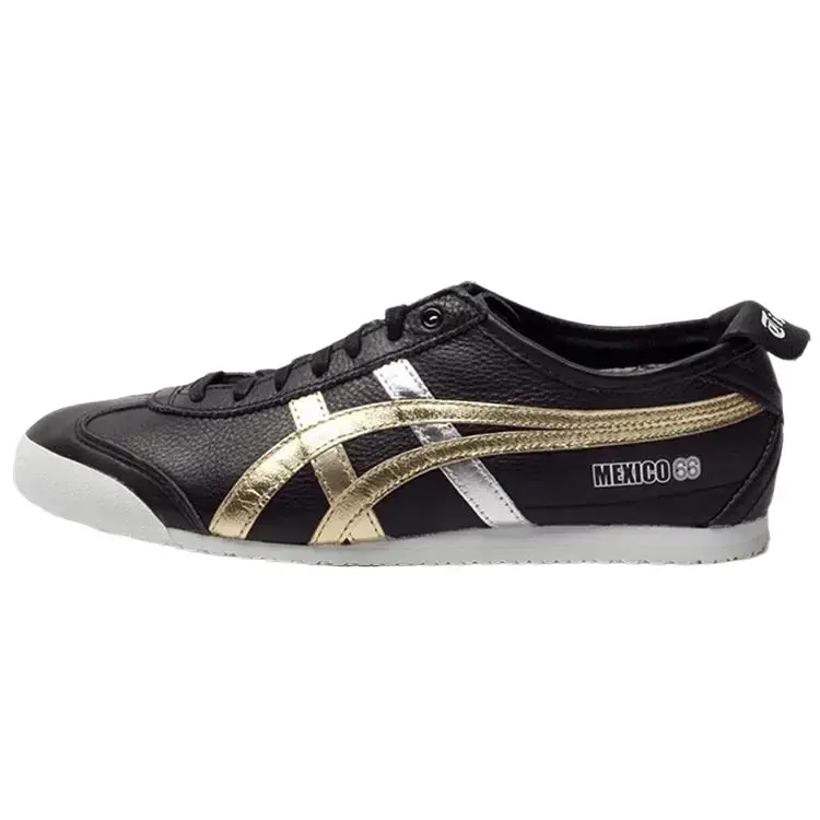 Men's Onitsuka Tiger Mexico 66 'Black Gold Metallic' Sports Sneaker, Men's Athletic Footwear for Sports & Outdoor Activities