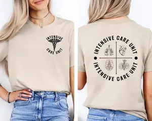 ICU Nurse Shirt, Intensive Care Unit Squad Tee, Critical Care RN T-Shirt, ICU Registered Nurse Gift, Front & Back Print Nursing Tee, ER Nurse Appreciation Gift, Medical Worker Shirt, Healthcare Professional Tee, Nurse Week Gift
