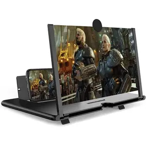 14 Inch Smartphone Screen Magnifier 3D HD Foldable Amplifier Phone Stand with Adjustable Angle Gift for Mom Dad Family Portable Universal Enlarger Movies Gaming Video