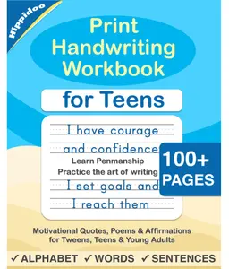 Print Handwriting Workbook for Teens: Improve your printing handwriting & practice print penmanship workbook for teens and tweens (Master Print and Cursive Writing Penmanship for Teens)