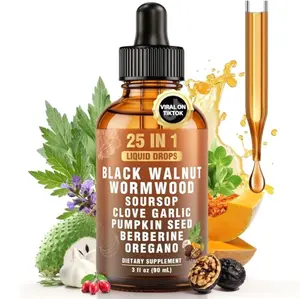 25-in-1 Liposomal Wormwood Black Walnut Clove Parasite Cleanse with Clove, Garlic, Pumpkin Seed, Oregano & Berberine – 98% Absorption for Superior Digestive Health & Balance, 90ml