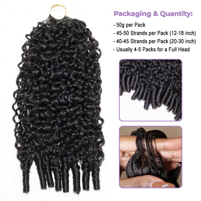 【Knotless Crochet 】Tahikie Burmese Curly Crochet Human Hair For Mircale Knots Human Hair Feather Water Wave Curly  Wave Crocher Human Hair For Miracle Knots  Pre- Separated 50g Recommended #TiktokShopSpringGlowUp #RefreshedLook