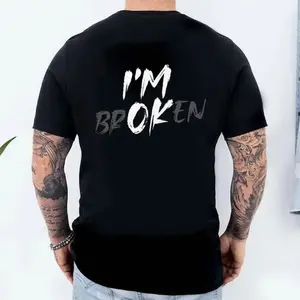 Sarcastic Mental Health Hoodie: "I'm Broken I'm OK" Unisex T-Shirt, Sweatshirt, Hoodie, Retro Streetwear, Unisex Cotton Comfortable Shirt, Gift For Him, Her 5IZ