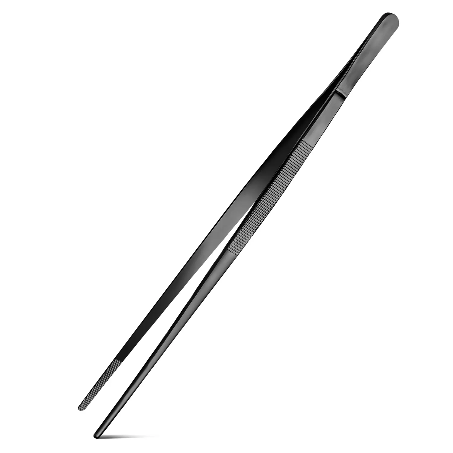 Kitchen Tweezers Fine Tweezer Tongs For Cooking, Black Stainless Steel Food Tweezers, Multi-function Precision Serrated Tips Cooking Tongs Kitchen Serving Tong
