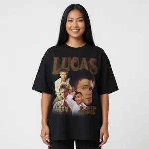 Women's Fit Spandex Short-sleeve Sweatshirt - Lucas Scott Bootleg Graphic Tee, Chad Michael Murray Design, 1 Tree Hill 2000s Retro Vintage Unisex Shirt