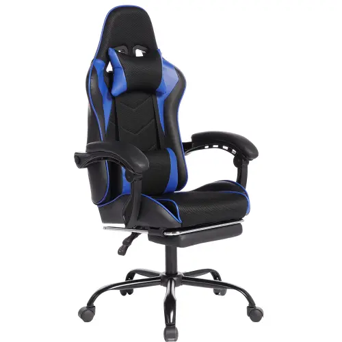 Black+Blue+With massage+Bonded Leather