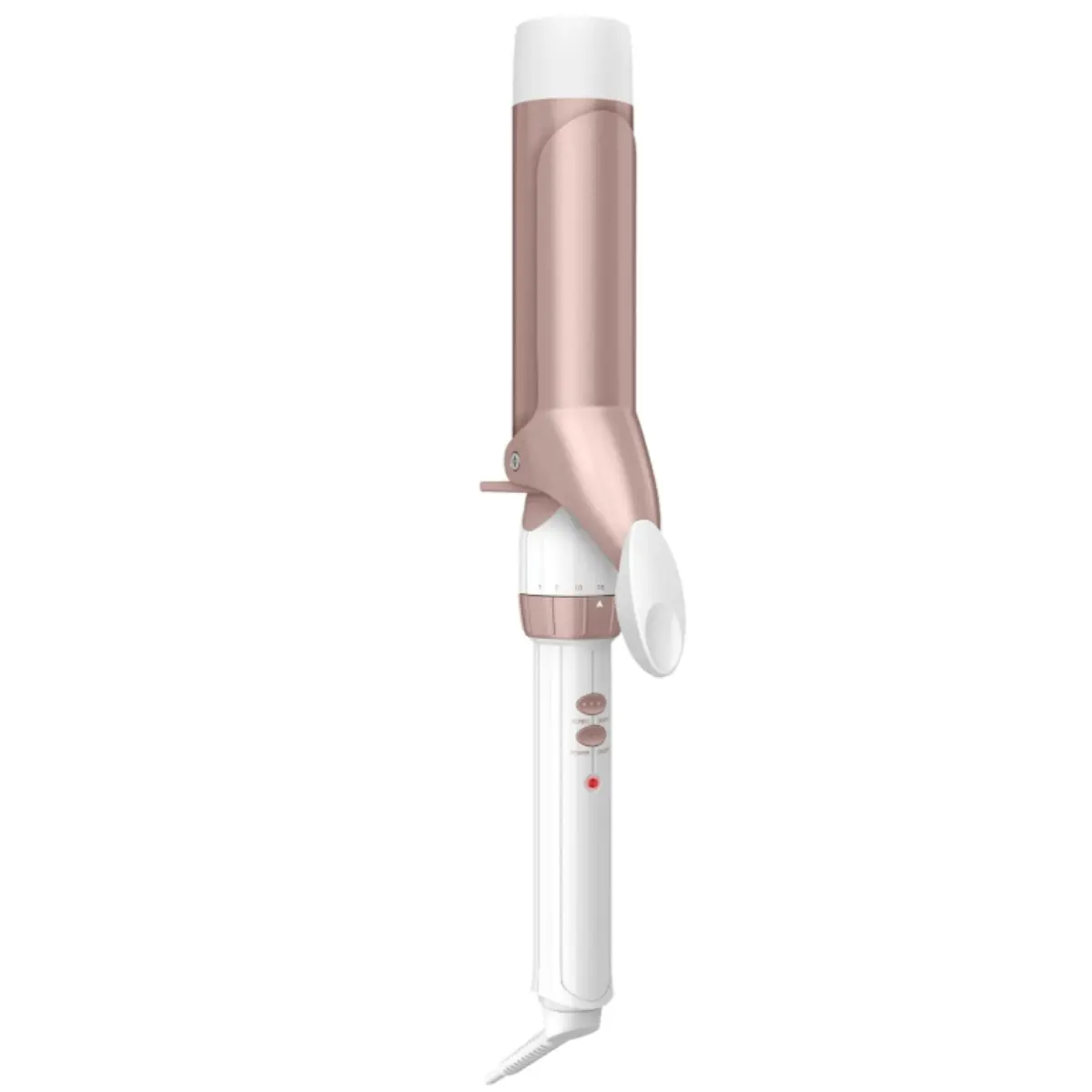 Conair Curling Iron, Double Ceramic, 1 1/2" Barrel, White/Rose Gold | Hair curler and hair waver for medium to long hair with 30 heat settings, built-in heat protection, a cool tip, and auto off