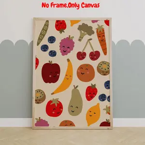 Fruit Pattern Unframed Painting, Modern Wall Art, Artwork, Wall Decor for Home Living Room Bedroom, Home Decor, Room Decor, Bedroom Accessories, Ornaments, Artistic