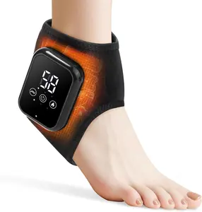 Cordless Ankle Heating Pad, Ankle Massager with Heat, Foot Heating Pad, Rechargeable 3 Vibration and Heating Modes, Auto Shut Off