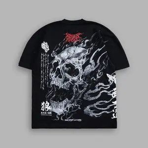 Darc Shinigami "Side By Side" Premium Tee in Black – Heavyweight American Streetwear Oversized Cotton Crewneck Graphic Tee