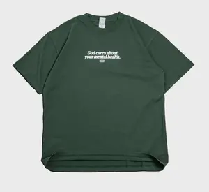 God cares about your mental health TEE, Vintage Graphic T-shirt, Christian Clothing menswear Top Cotton Casual Unisex, Gift For Men Women