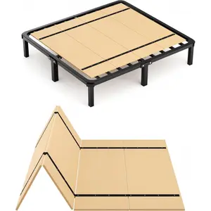 Foldable Box Spring, Bunkie Board, Bed Support Slats, Bed Boards for Under, Twin (60x30) Foldable Box Spring, Bunkie Board, Bed Support Slats, Bed Boards for Under, Twin (60x30)